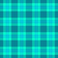 Vibrant teal and turquoise plaid pattern. Perfect for textile design, website backgrounds, or creating a fresh, modern aesthetic. vector