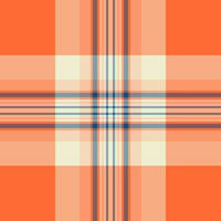 Vibrant coral and cream plaid pattern. Perfect for textile design, website backgrounds, or fashion projects. This seamless texture offers a modern, geometric feel with a touch of vintage charm. vector
