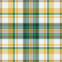 Rag seamless texture background, diagonal fabric pattern tartan. Twill textile check plaid in white and amber colors. vector