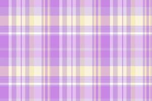 Simplicity plaid pattern, elegant background seamless check. Idea textile fabric tartan texture in light and violet colors. vector