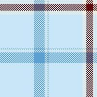 Short fabric pattern textile, victorian seamless tartan texture. Dreamy check plaid background in light and cyan colors. vector