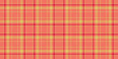 Vibrant coral and gold plaid pattern. Perfect for textile design, website backgrounds, or crafting projects. vector