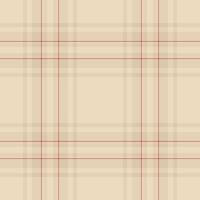 Menswear seamless tartan plaid, geometrical texture pattern. Multicolor fabric background textile check in light and red colors. vector