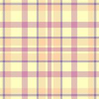 Material pattern plaid check, 70s seamless texture. Long textile tartan fabric background in light and orange colors. vector