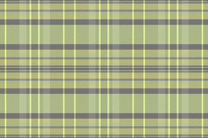 Tie plaid pattern tartan, vogue background seamless texture. Place check textile fabric in lime and grey colors. vector