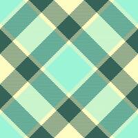 Folk background check, swatch fabric texture plaid. Podium seamless textile pattern tartan in teal and mint colors. vector