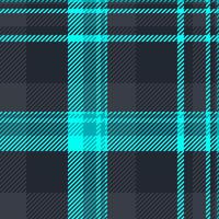 Rough textile tartan, front plaid pattern fabric. Row background seamless check texture in dark and bright colors. vector