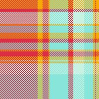 Tablecloth fabric texture , tie pattern textile check. Underwear seamless tartan plaid background in red and teal colors. vector