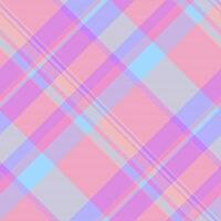 Infinity tartan texture seamless, form check textile . Filigree pattern fabric plaid background in pink and light colors. vector