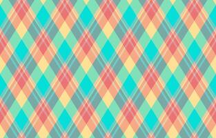 Vibrant pastel plaid pattern in diagonal stripes. Perfect for textile design, website backgrounds, or cheerful branding. This seamless texture evokes feelings of joy and optimism. vector