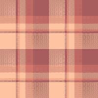 Endless check texture pattern, robe background seamless fabric. Awesome plaid textile tartan in red and orange colors. vector