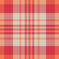 Magazine tartan check background, manufacturing fabric textile . Deluxe pattern plaid texture seamless in light and red colors. vector