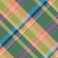 Seasonal check texture , us fabric tartan plaid. Shop pattern seamless textile background in cyan and lime colors. vector