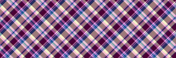 Strip seamless textile texture, windowpane check fabric tartan. Sparse background pattern plaid in pink and pastel colors. vector