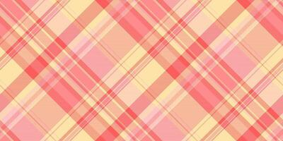 Soft pastel pink and peach diagonal plaid pattern. Perfect for textile design, website backgrounds, or feminine branding. A subtle yet stylish texture, conveying warmth and gentle sophistication. vector