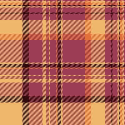 Mockup check fabric seamless, grunge background tartan . Ireland plaid textile pattern texture in orange and red colors.