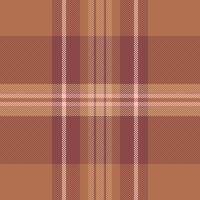 Realistic textile check seamless, living room tartan fabric pattern. Traditional background plaid texture in orange and red colors. vector