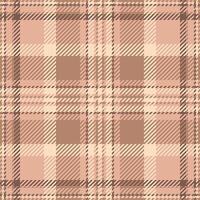 Handkerchief check plaid pattern, production tartan seamless. Quilted background texture textile fabric in orange and light colors. vector