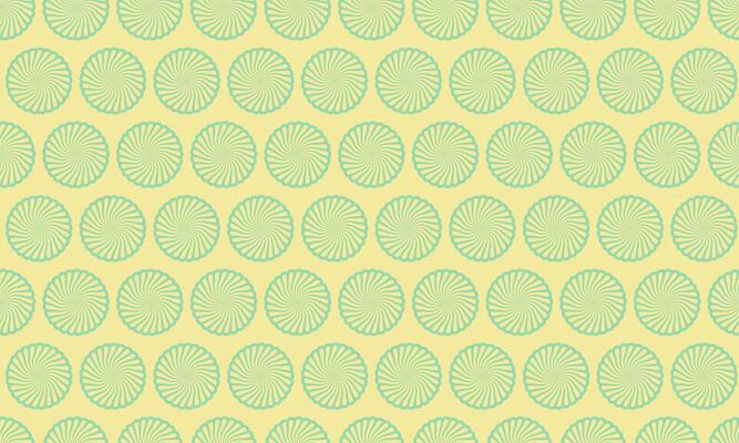 Elegant pastel green and yellow swirling circle pattern. Perfect for textile design, website backgrounds, or decorative prints. A retro-inspired, visually appealing design with a calming aesthetic.