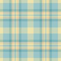 Serene pastel plaid pattern. Soft blue and yellow hues create a calming, versatile design perfect for textile projects, website backgrounds, or stationery. vector
