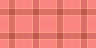 Soft coral and peach plaid pattern. Perfect for textile design, website backgrounds, or crafting projects. This subtle yet stylish texture evokes feelings of warmth and comfort. vector
