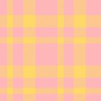 Model plaid background fabric, furniture seamless pattern. Wide check tartan textile texture in light and amber colors. vector