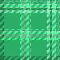 Individuality texture fabric textile, setting pattern seamless background. Romance check tartan plaid in green color. vector