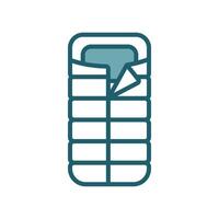 Travel Sleeping Bag Icon vector