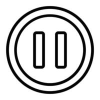 Pause Line Icon Design vector