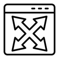 Full Screen Line Icon Design vector