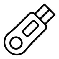 Usb Line Icon Design vector