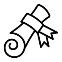 Diploma Glyph Icon Design For Personal And Commercial Use vector