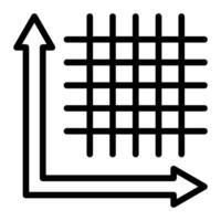 Coordinate Line Icon Design vector