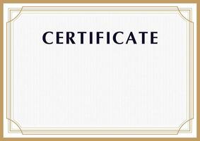 Educational certificate template with copy space. vector