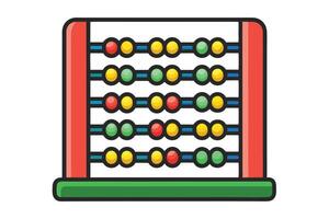 A Abacus Illustration for Educational Resources vector