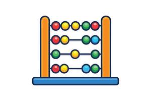 Abacus Illustration for Educational Resources vector