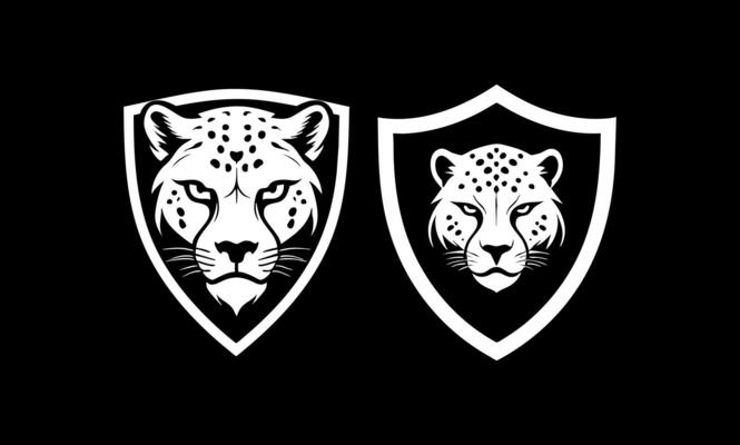 Cheetah angry in shield