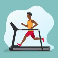 Treadmill with Running Person vector