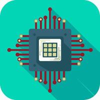 Virus with Computer Chip vector