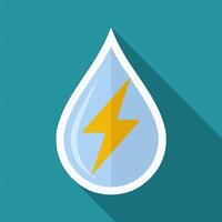 Water Drops with Thunder vector