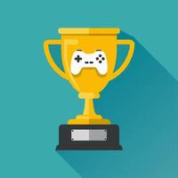 Trophy with Joystick Cartoon vector