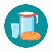 Water Jars and Containers for Breaking Fast vector