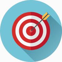Target with Target Arrow icon vector