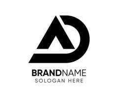 Creative A D logo design a d logo template vector