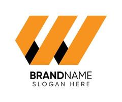 W logo design template vector