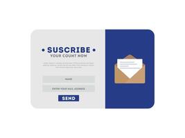 Subscribe email signup form vector