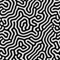 Black and White Abstract Pattern with Organic Curves vector
