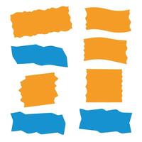 16 Set of Torn Sheets of Paper Ripped Strips and Edges vector