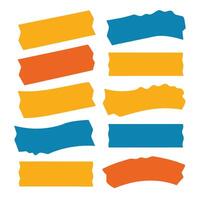 Ripped Notebook Paper Set Torn Strips and Textured Sheets vector