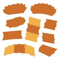 Torn Paper Borders and Strips Grunge Edge Paper Collection vector